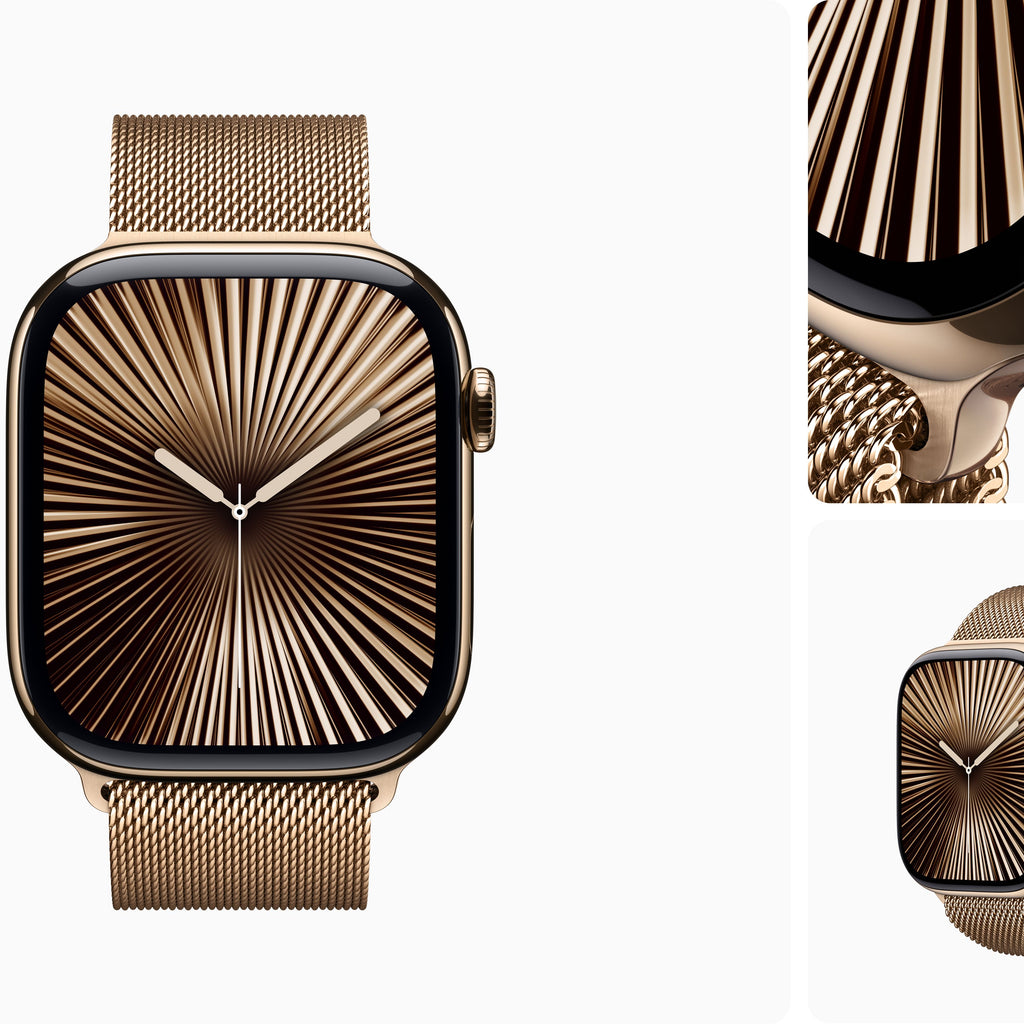 Iwatch Series 10  Titanium |  Milanese Loop | OLED Always‑On Retina display | Easy 15-Day Returns - with Airpod Pro (Free)