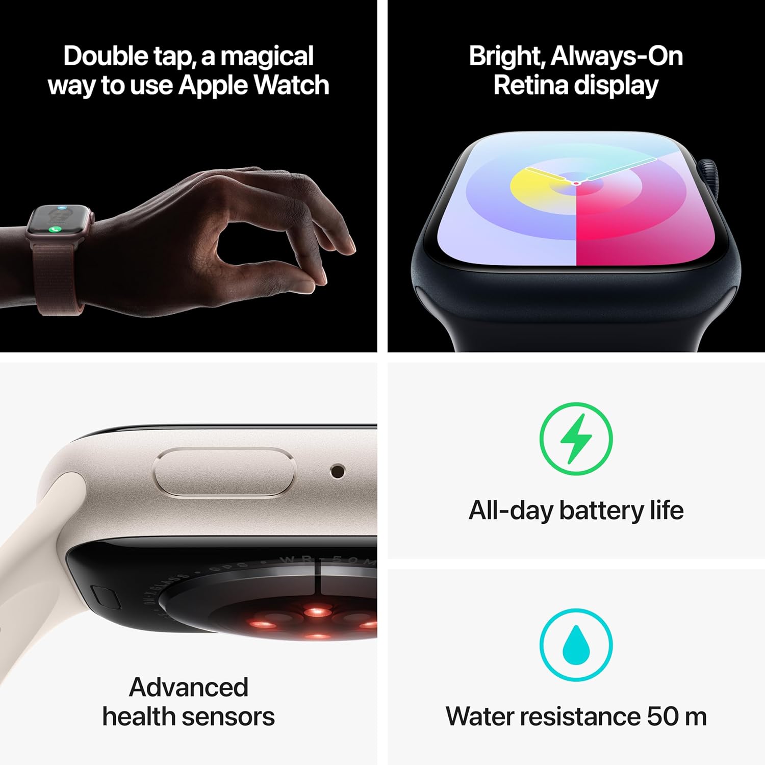 Iwatch Series 10  Titanium |  Milanese Loop | OLED Always‑On Retina display | Easy 15-Day Returns - with Airpod Pro (Free)