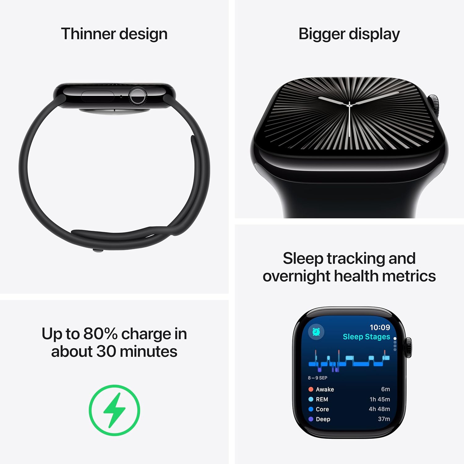 Iwatch Series 10  Titanium |  Milanese Loop | OLED Always‑On Retina display | Easy 15-Day Returns - with Airpod Pro (Free)