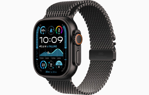 Iwatch ultra 2 | Black -  Titanium Milanese Loop | OLED Always‑On Retina display - Up to 3,000 nits | Easy 15-Day Returns - Airpod Pro