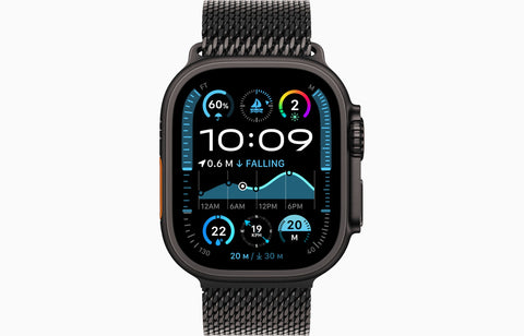 Iwatch ultra 2 | Black -  Titanium Milanese Loop | OLED Always‑On Retina display - Up to 3,000 nits | Easy 15-Day Returns - Airpod Pro